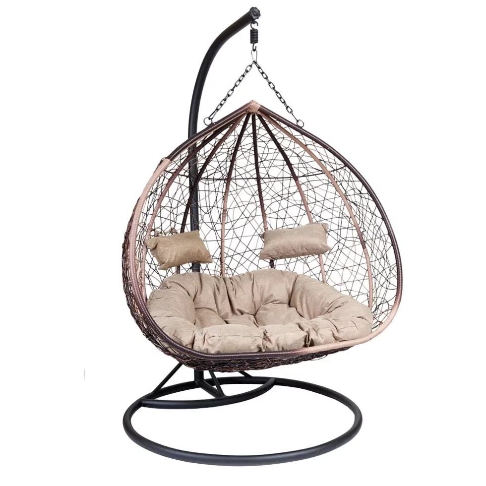 Подвесные кресла из ротанга для двоих (двухместное)