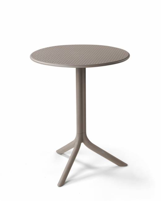 Стол пластиковый обеденный Step + Step Mini тортора Ø605х400-765 мм Стол пластиковый обеденный Step + Step Mini тортора Ø605х400-765 мм