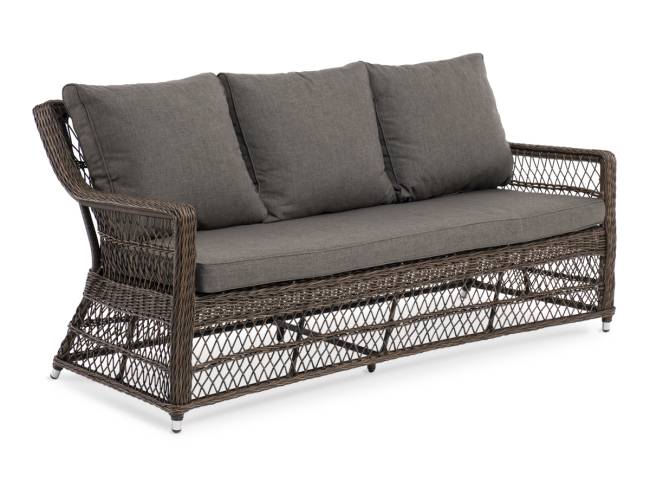 "Гранд Латте" диван трехместный из искусственного ротанга, цвет коричневый "Гранд Латте" диван трехместный из искусственного ротанга, цвет коричневый