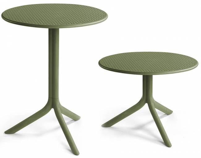 Стол пластиковый обеденный Step + Step Mini агава Ø605х400-765 мм