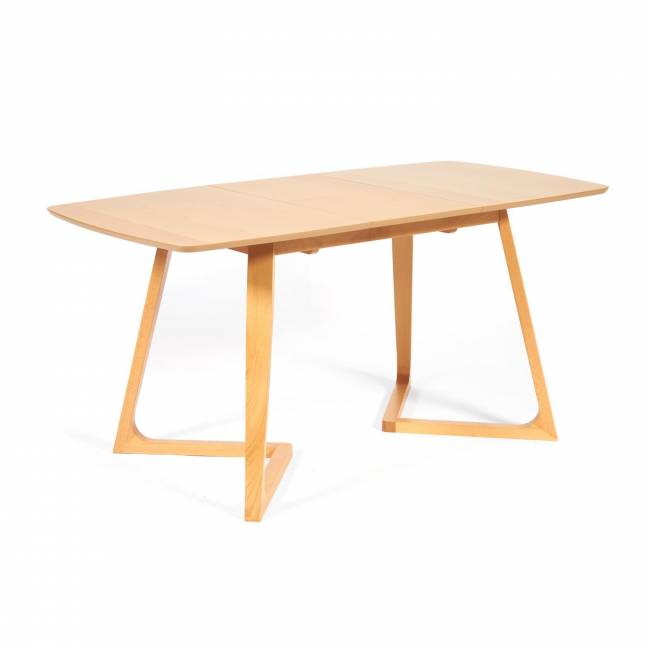 Стол раскладной VAKU (Ваку) основание бук, столешница мдф, 80x120+40x75см, Натуральный Натуральный основание бук, столешница мдф