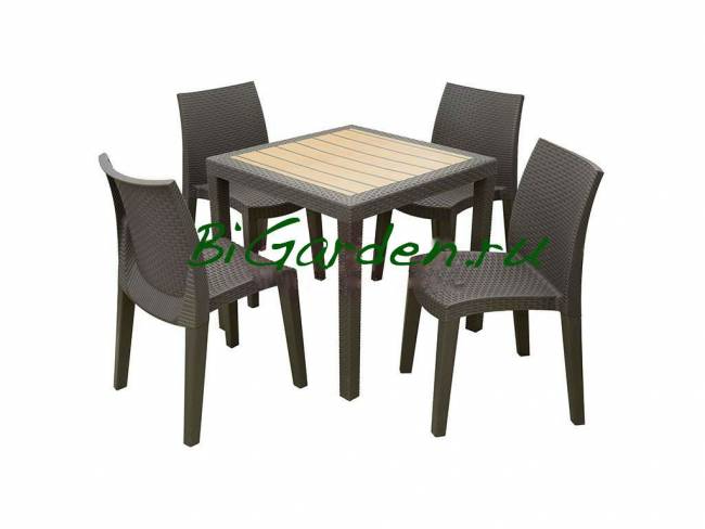 Комплект из искуственого ротанга обеденный