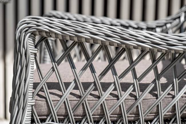 "Латте" плетеное кресло из искусственного ротанга, цвет графит