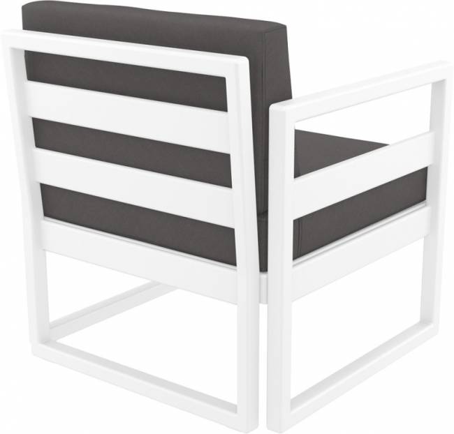 Комплект пластиковой мебели Mykonos XL белый, темно-серый