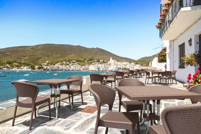 Стул пластиковый плетеный Daytona коричневый 550х610х810 мм Стул пластиковый плетеный Daytona коричневый 550х610х810 мм