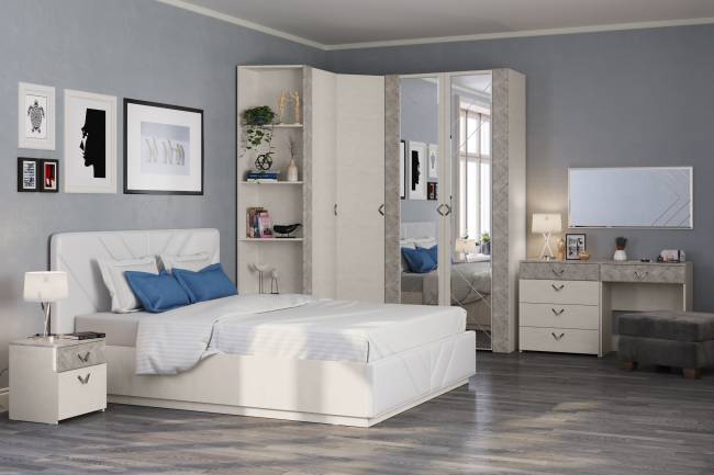 Набор шкафов Амели Моби № 2 цвет шёлковый камень/бетон чикаго беж Набор шкафов Амели Моби № 2 цвет шёлковый камень/бетон чикаго беж