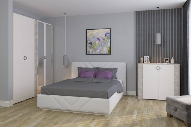 Набор шкафов Амели Моби № 3 цвет шёлковый камень/бетон чикаго беж Набор шкафов Амели Моби № 3 цвет шёлковый камень/бетон чикаго беж