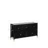 Комод Leset Хайди широкий 5 ящиков Чёрный Чёрный