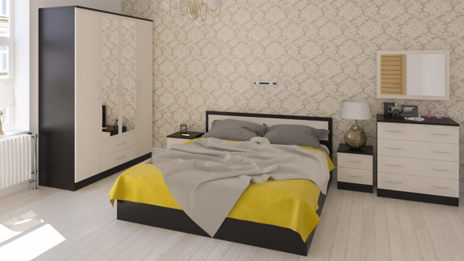 Комод с зеркалом Фиеста цвет венге/дуб лоредо