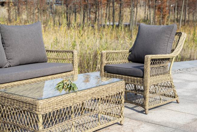 "Гранд Латте" кресло из искусственного ротанга, цвет соломенный "Гранд Латте" кресло из искусственного ротанга, цвет соломенный