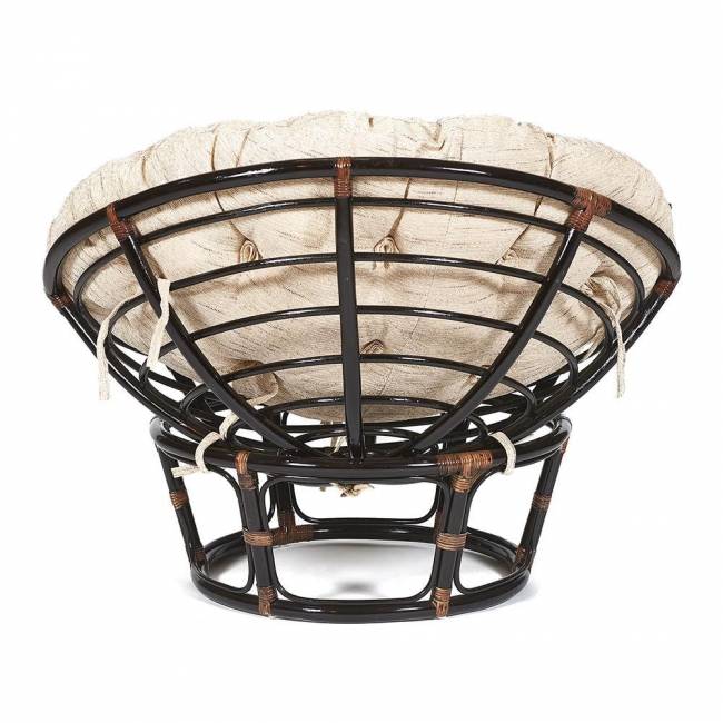 Кресло PAPASAN/ПАПАСАН 23/01 W  /с подушкой/ диаметр подушки 129 см, 115х101х104 см, Antique brown (античный черно-коричневый), ткань Старт Antique brown (античный черно-коричневый)