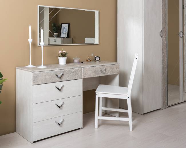 Стол туалетный Амели Моби 12.48 цвет шёлковый камень/бетон чикаго беж Стол туалетный Амели Моби 12.48 цвет шёлковый камень/бетон чикаго беж