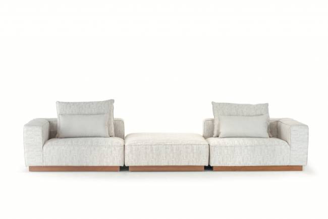 Диван модульный с подушками Don тик, бежевый 3700х1100х620 мм Диван модульный с подушками Don тик, бежевый 3700х1100х620 мм