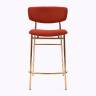 Дизайнерский полубарный стул Marko терракотовый, основание золото