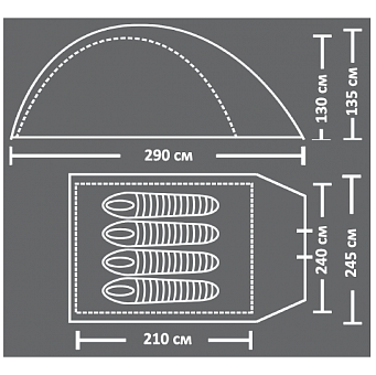 Палатка Campack Tent Trek Traveler 4