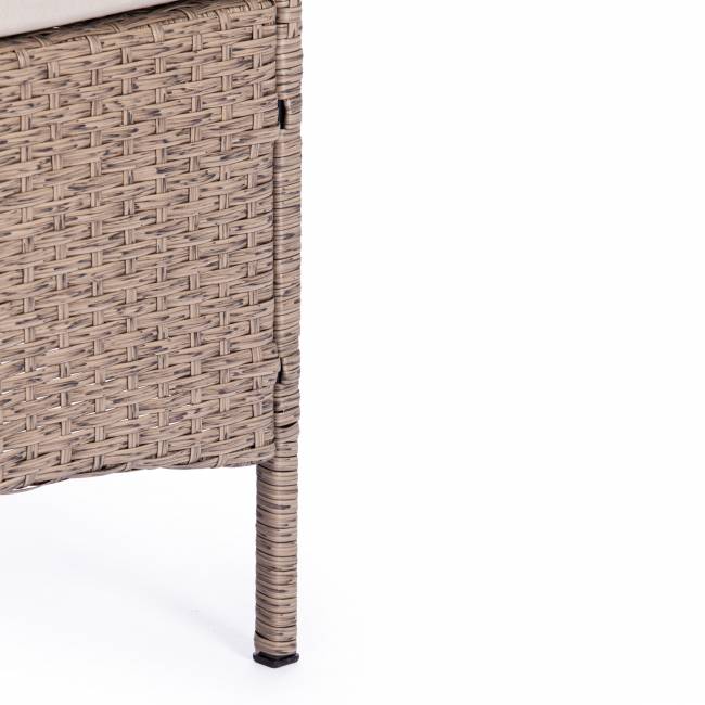 Лаундж сет (диван+2кресла+столик+подушки) (mod. 210013 А) пластиковый ротанг, 107х60х83см/60х60х83см/79,5х45,5х34см, серый, ткань: DB-11 светло-серый