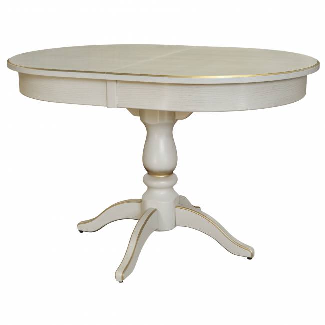 Стол обеденный Тарун 4 раздвижной слоновая кость/золото 120/160*84 Стол обеденный Тарун 4 раздвижной слоновая кость/золото 120/160*84