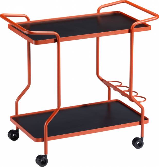 Cтол ламинированный сервировочный Brut кирпичный, черный 885х430х820 мм