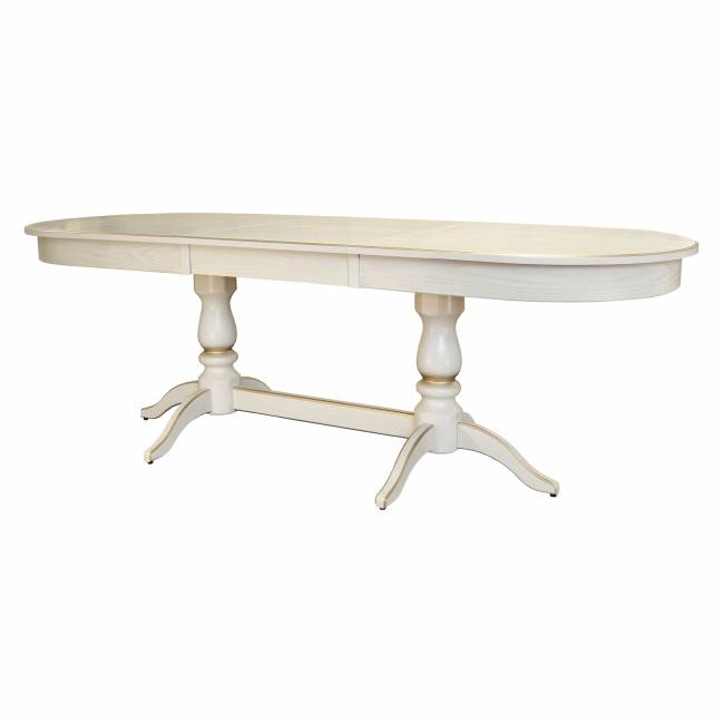 Стол обеденный Тарун 3 раздвижной слоновая кость/золото 150/200*84 Стол обеденный Тарун 3 раздвижной слоновая кость/золото 150/200*84