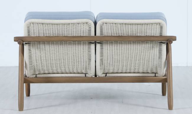 Диван деревянный двухместный Apoyo грецкий орех, голубой 1354х778х758 мм Диван деревянный двухместный Apoyo грецкий орех, голубой 1354х778х758 мм