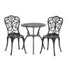 Комплект Secret de Maison Romance/Романс (стол+2 стула) алюминиевый сплав, D60/H67, 53х41х89см, бронзовый бронза/bronze алюминиевый сплав Комплект Secret de Maison Romance/Романс (стол+2 стула) алюминиевый сплав, D60/H67, 53х41х89см, бронзовый бронза/bronze алюминиевый сплав