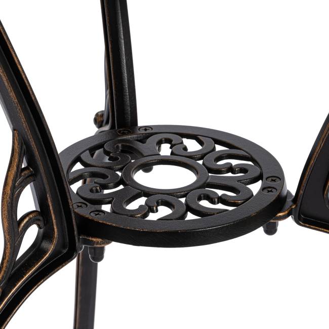 Комплект Secret de Maison Romance/Романс (стол+2 стула) алюминиевый сплав, D60/H67, 53х41х89см, бронзовый бронза/bronze алюминиевый сплав Комплект Secret de Maison Romance/Романс (стол+2 стула) алюминиевый сплав, D60/H67, 53х41х89см, бронзовый бронза/bronze алюминиевый сплав