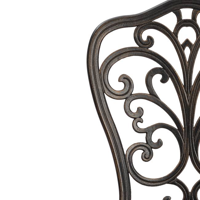 Комплект Secret de Maison Romance/Романс (стол+2 стула) алюминиевый сплав, D60/H67, 53х41х89см, бронзовый бронза/bronze алюминиевый сплав Комплект Secret de Maison Romance/Романс (стол+2 стула) алюминиевый сплав, D60/H67, 53х41х89см, бронзовый бронза/bronze алюминиевый сплав