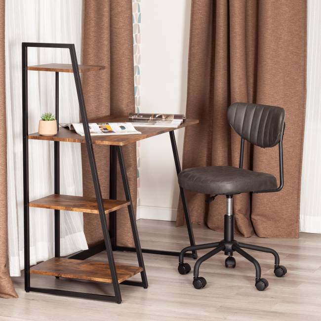 Кресло SLIM иск. кожа, Grey (Cерый) , 54х54х90 см серый иск. кожа