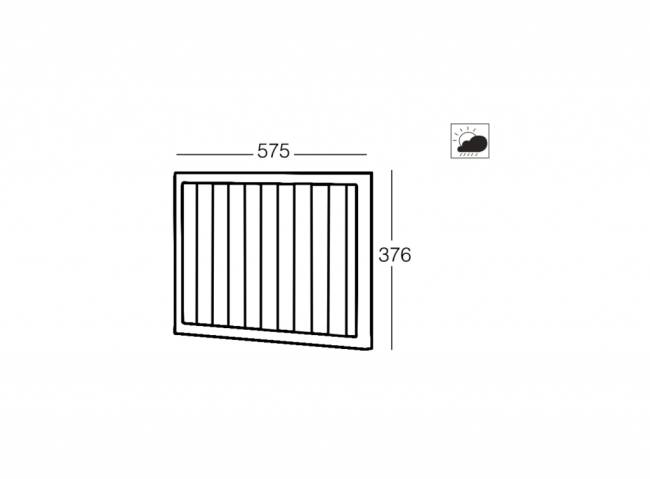 Диван модульный Slim Stripe антрацит, светло-серый 1480х740х687 мм