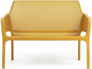 Диван пластиковый Net Bench горчичный 1160х700х860 мм Диван пластиковый Net Bench горчичный 1160х700х860 мм