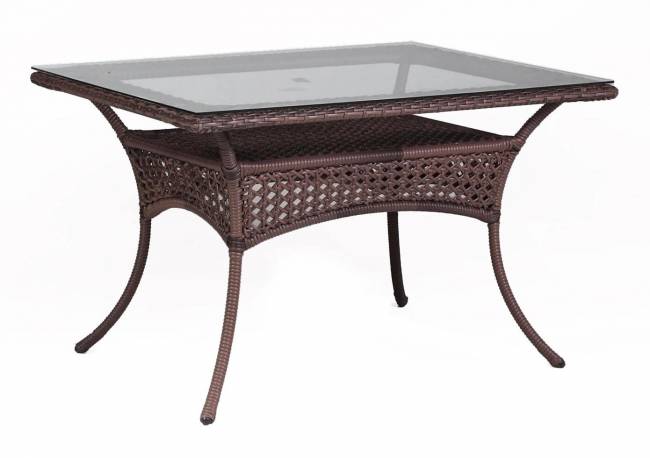 DECO Стол-2 обеденный прямоугольный 6 мест шоколад