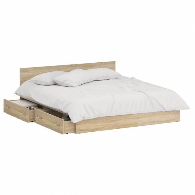 Кровать с ящиками Стандарт 1800 цвет дуб сонома Кровать с ящиками Стандарт 1800 цвет дуб сонома