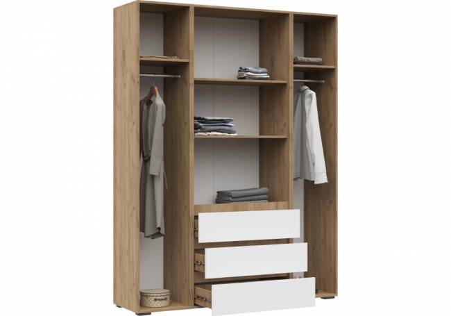 Элла ШК 05 белый / дуб крафт золото