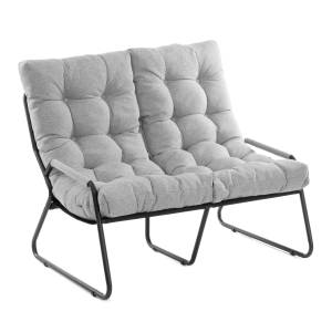 Диван Ergo/Эрго рогожка, серо-бежевый, 3M 16/2 светло-серый рогожка