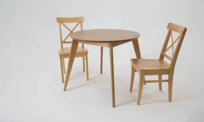 Стол Сканди К 100 натур со стульями Ингольф натур