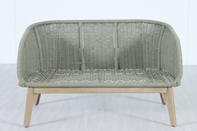 Диван деревянный двухместный Madrague светлый тик, бежевый 1270х803х774 мм