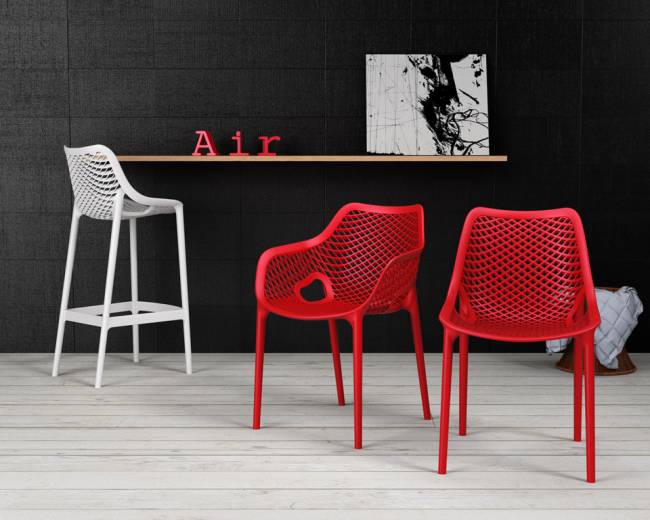 Кресло пластиковое Air XL красный 570х600х810 мм
