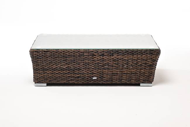 "Капучино" журнальный столик из искусственного ротанга (гиацинт), цвет коричневый