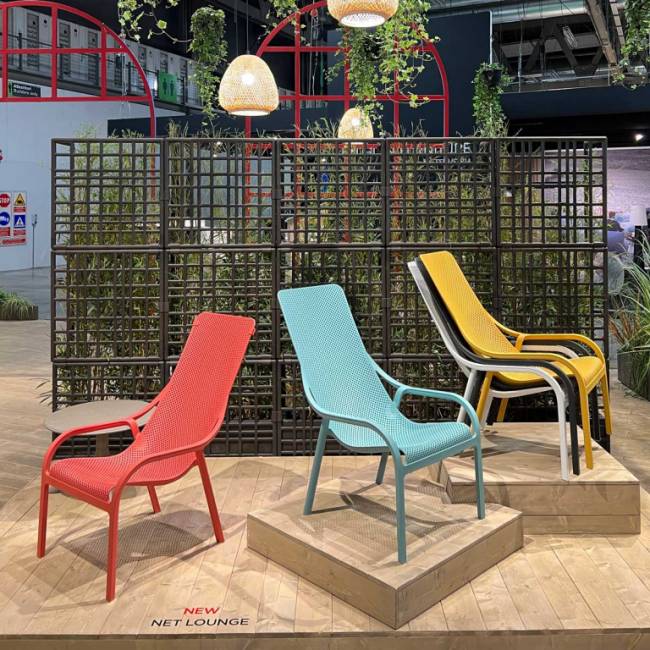 Лаунж-кресло пластиковое Net Lounge тортора 615х900х990 мм