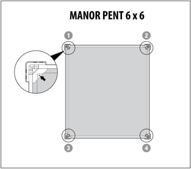 Сарай "Манор Пентхаус 6x6" (размеры 175 x 175 см), бежевый