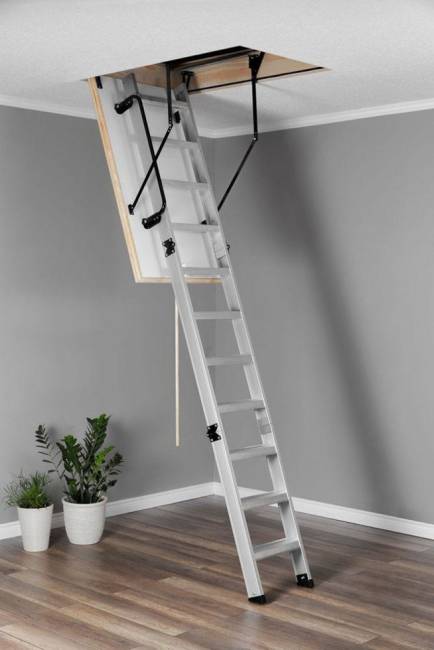Алюминиевая чердачная лестница Alu-Profi 120х70