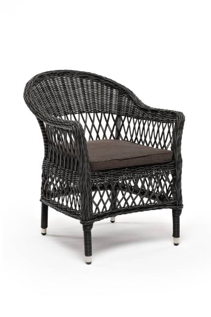 "Сицилия" плетеный стул из искусственного ротанга, цвет графит