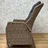 Кресло с регулируемой спинкой из искусственного ротанга "BURSA", бежево-коричневое Кресло с регулируемой спинкой из искусственного ротанга "BURSA", бежево-коричневое