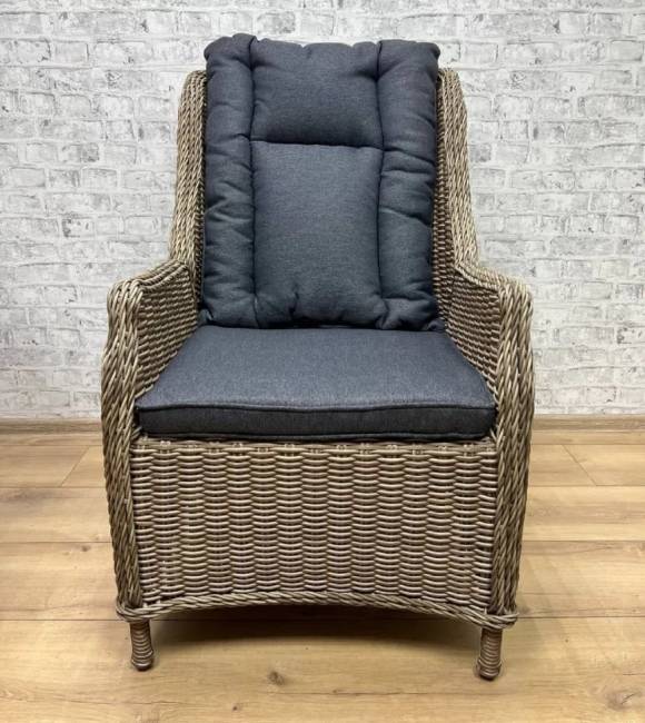 Кресло с регулируемой спинкой из искусственного ротанга "BURSA", бежево-коричневое Кресло с регулируемой спинкой из искусственного ротанга "BURSA", бежево-коричневое