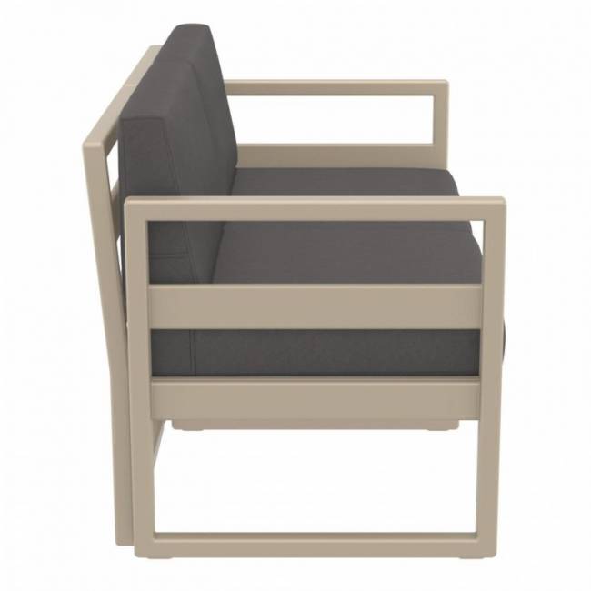 Комплект пластиковой мебели Mykonos бежевый, темно-серый Комплект пластиковой мебели Mykonos бежевый, темно-серый