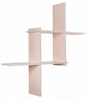 Полка Кубик-3 беленый дуб