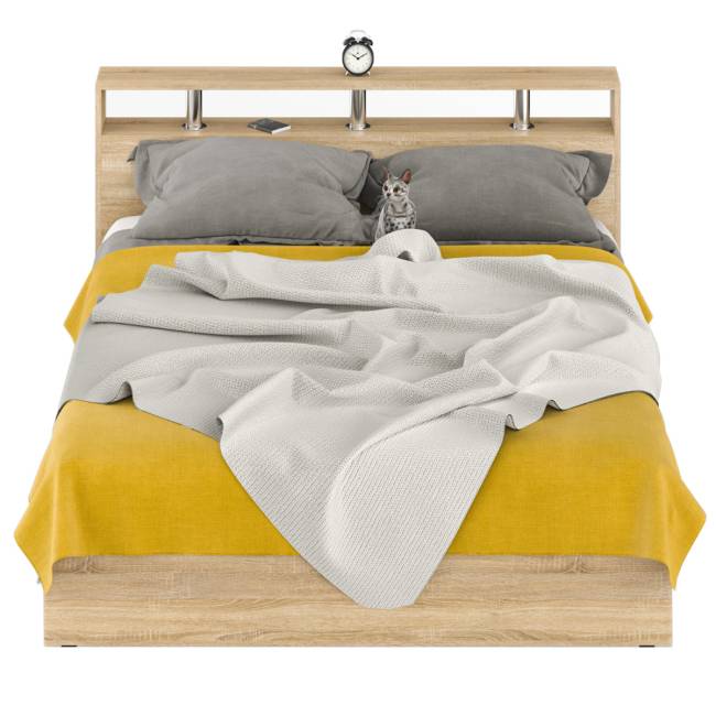 Кровать с ящиками Камелия 1600 цвет дуб сонома Кровать с ящиками Камелия 1600 цвет дуб сонома