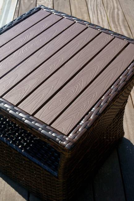 Столик из искусственного ротанга Бордо, коричневый