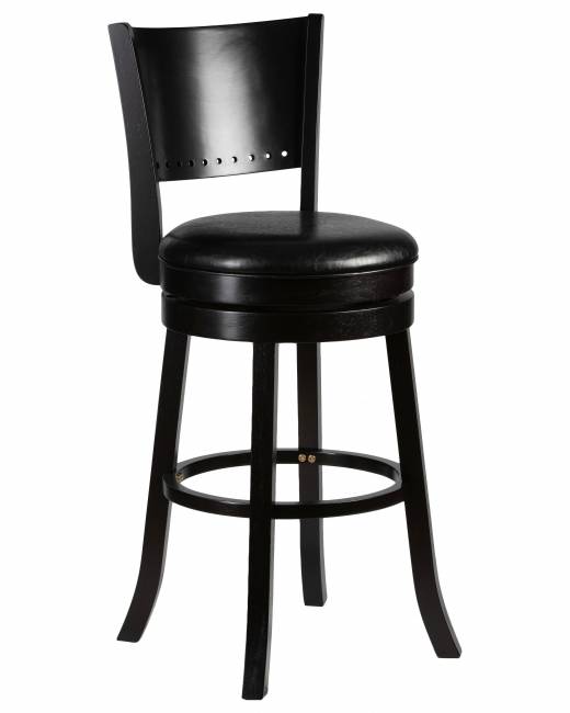 Вращающийся полубарный стул DOBRIN TONY COUNTER, капучино, черный