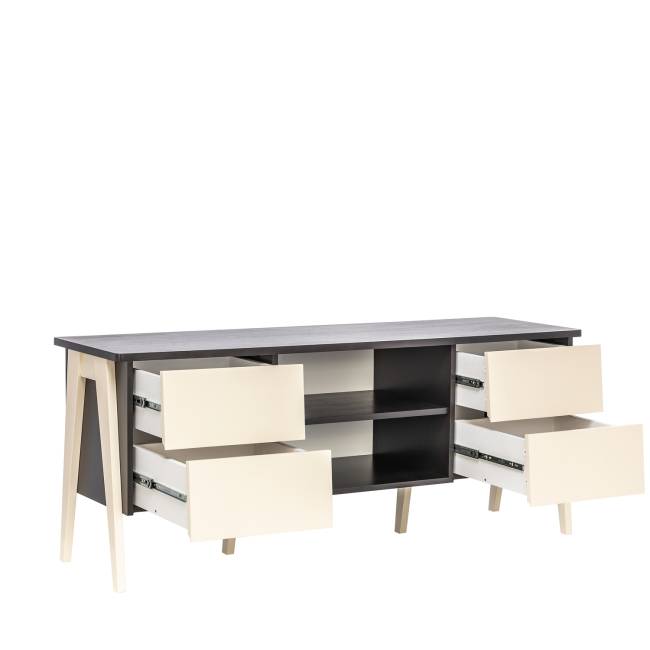 ТВ-тумба Leset "Сканди" Венге, компаньон Дуб шампань Дуб шампань